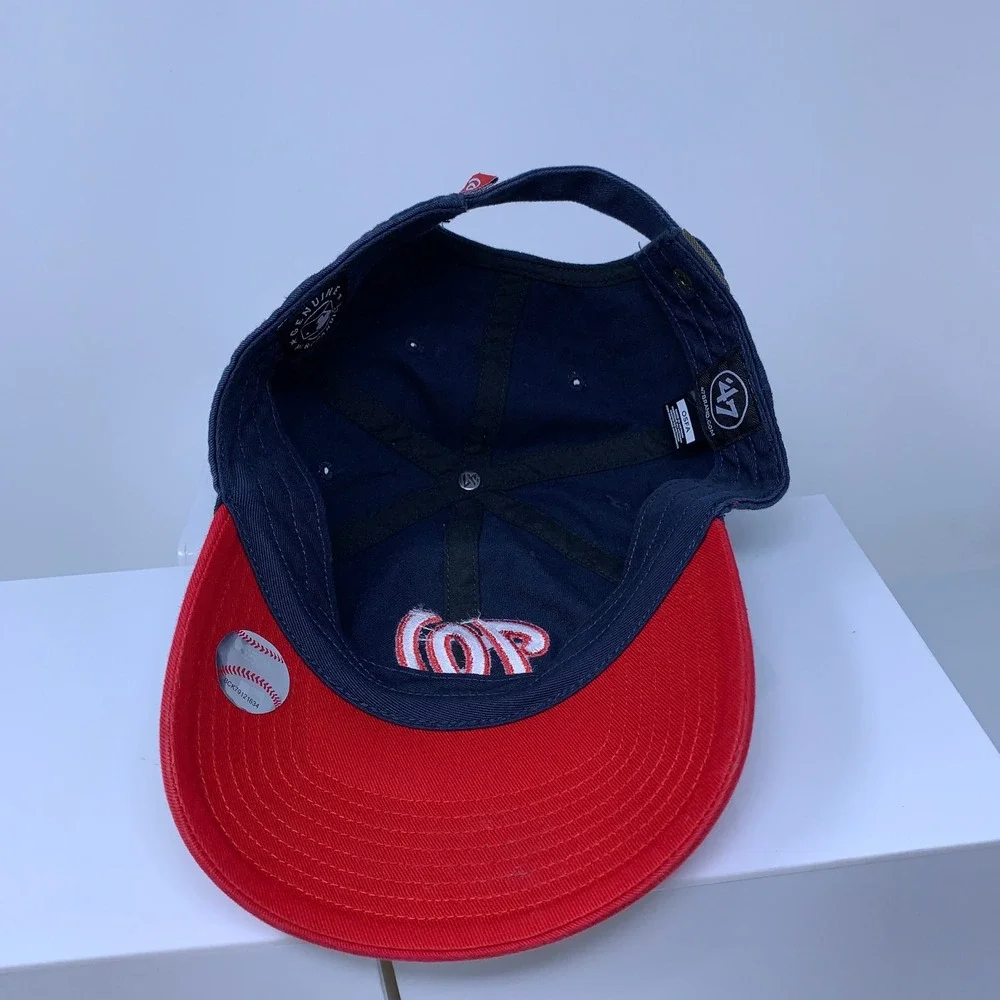'47 Brand Unisex OSFA Navy Red Washington Nationals Clean Up Baseball Hat